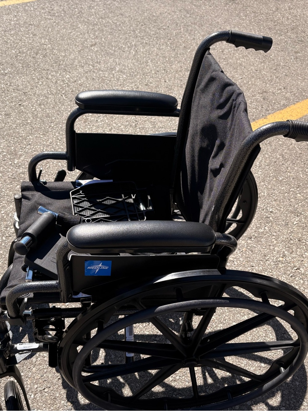 Medline Black Transport Wheelchair – Lightweight & Foldable